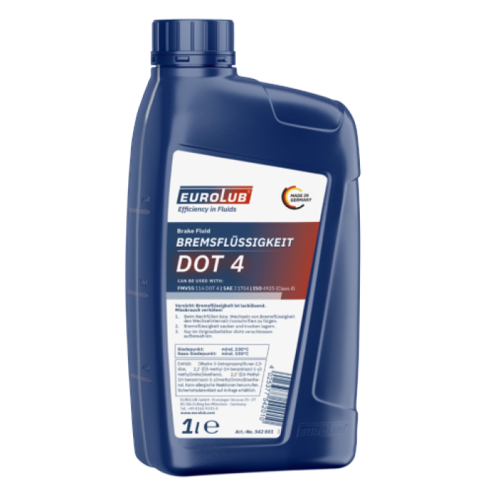 LIQUIDO FRENO   EUROLUB DOT4  1 LITRO
